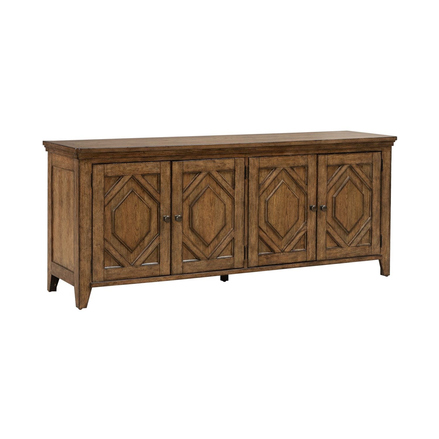 Carolina Park - 78" TV Console - Brown - Hornell Furniture Outlet