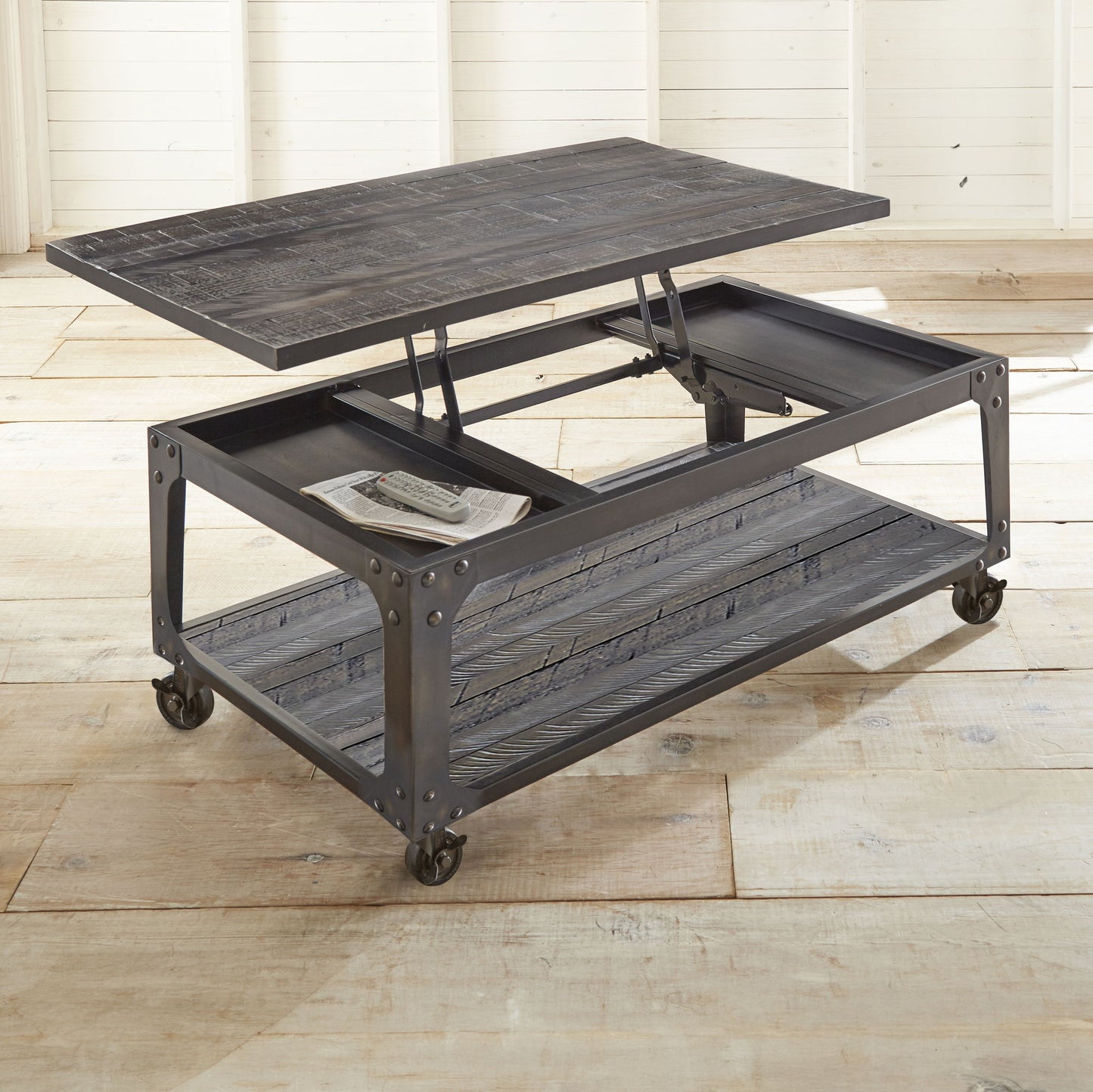 Sherlock - Lift Top Cocktail Table - Brown - Hornell Furniture Outlet