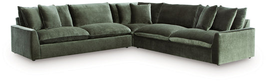 Carriage View - Jade - 3 - Piece Sectional - Hornell Furniture Outlet