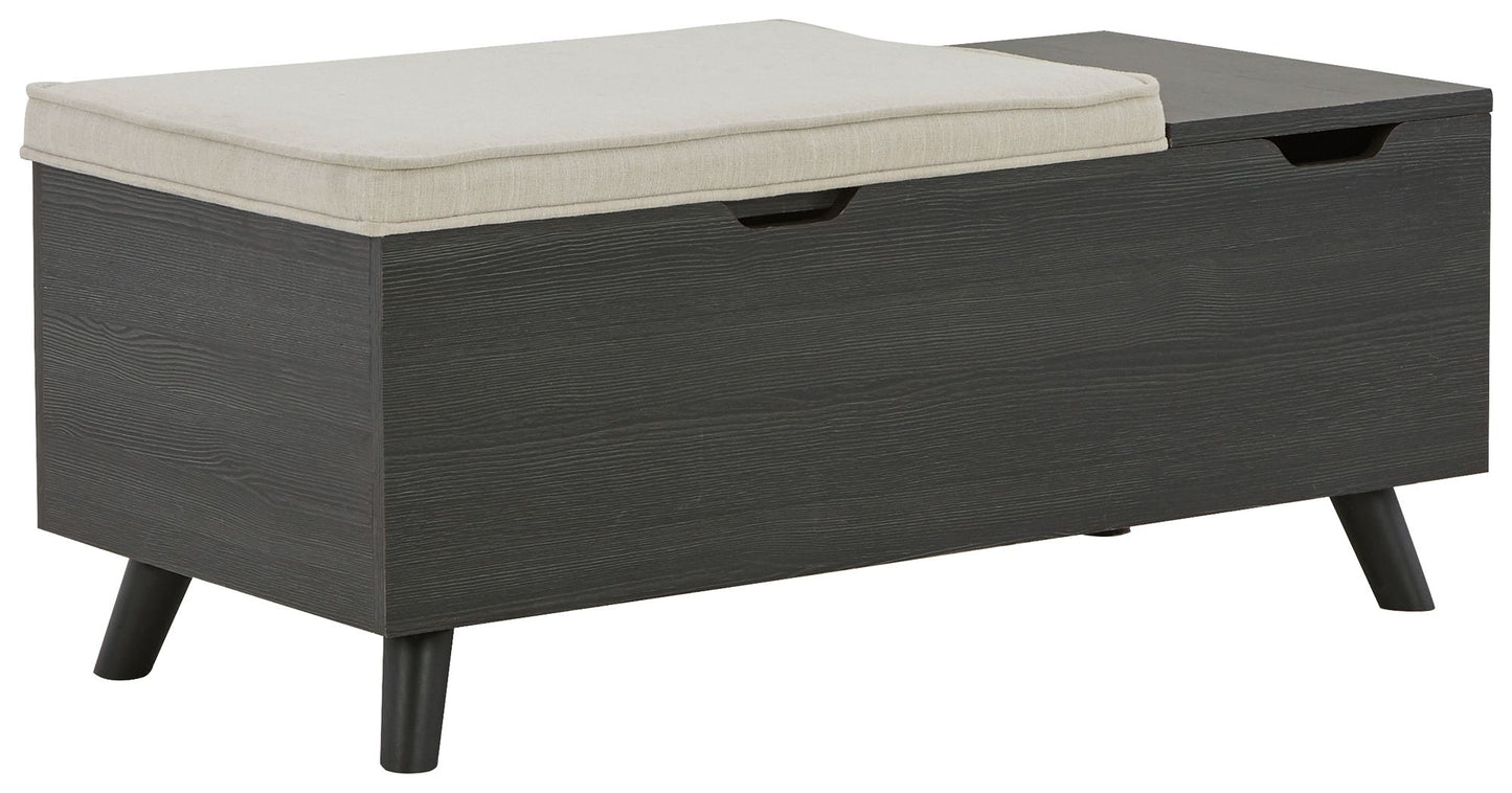 Yarlow - Dark Gray - Storage Bench - Hornell Furniture Outlet