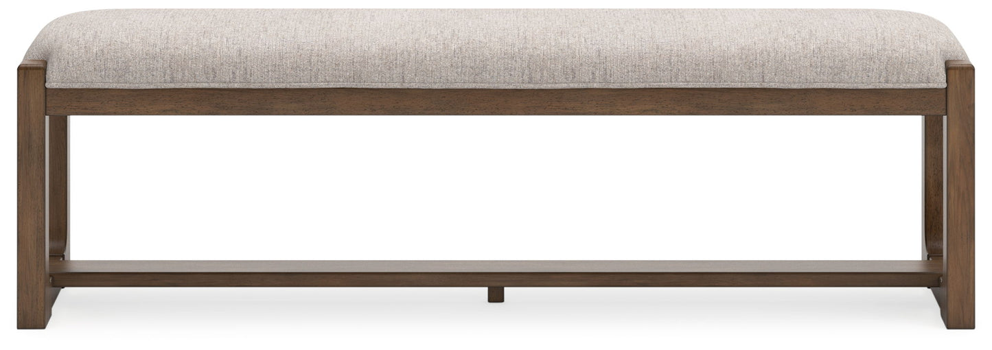 Cabalynn - Oatmeal / Light Brown - Large Uph Dining Room Bench - Hornell Furniture Outlet