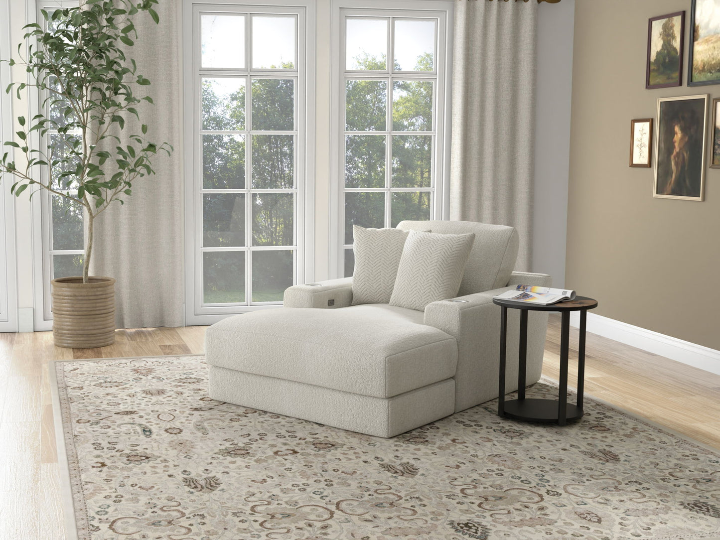 Cozy - Chaise With USB - Hornell Furniture Outlet