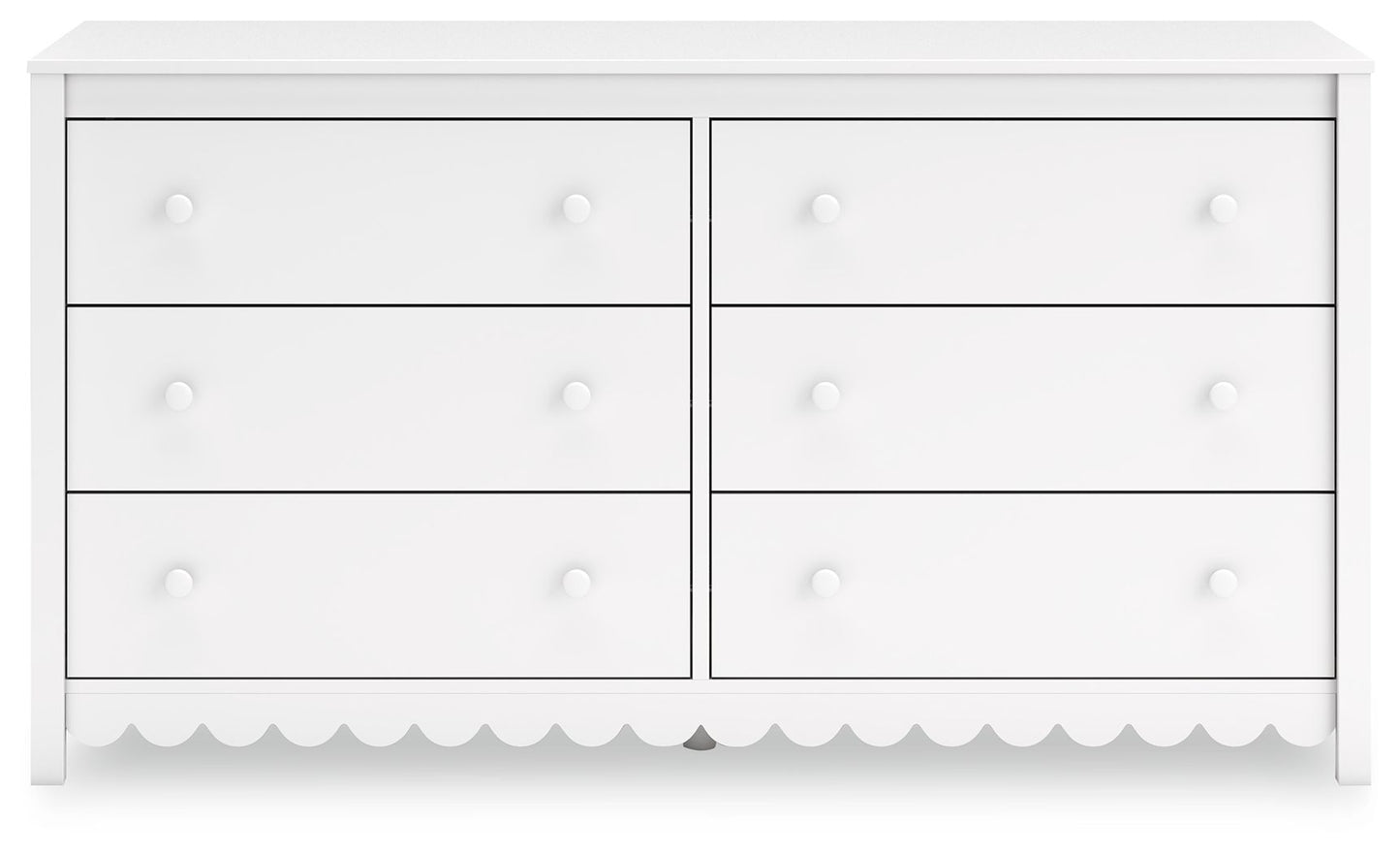 Hallityn - White - Six Drawer Dresser - Hornell Furniture Outlet