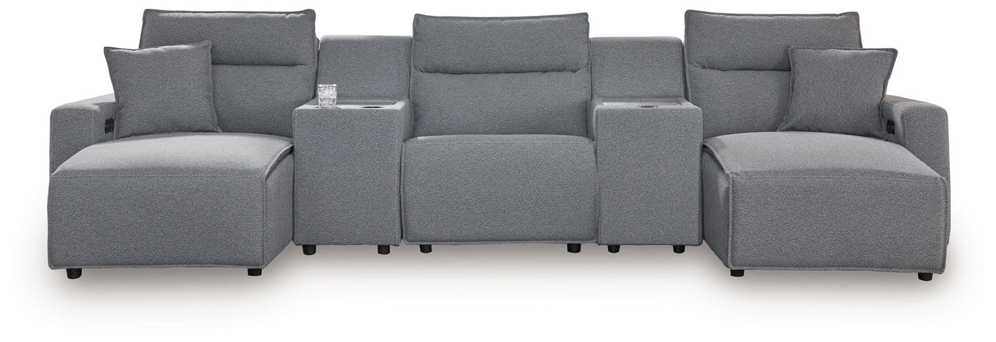 ModMax II - Salt And Pepper - Reclining Sectional - Hornell Furniture Outlet