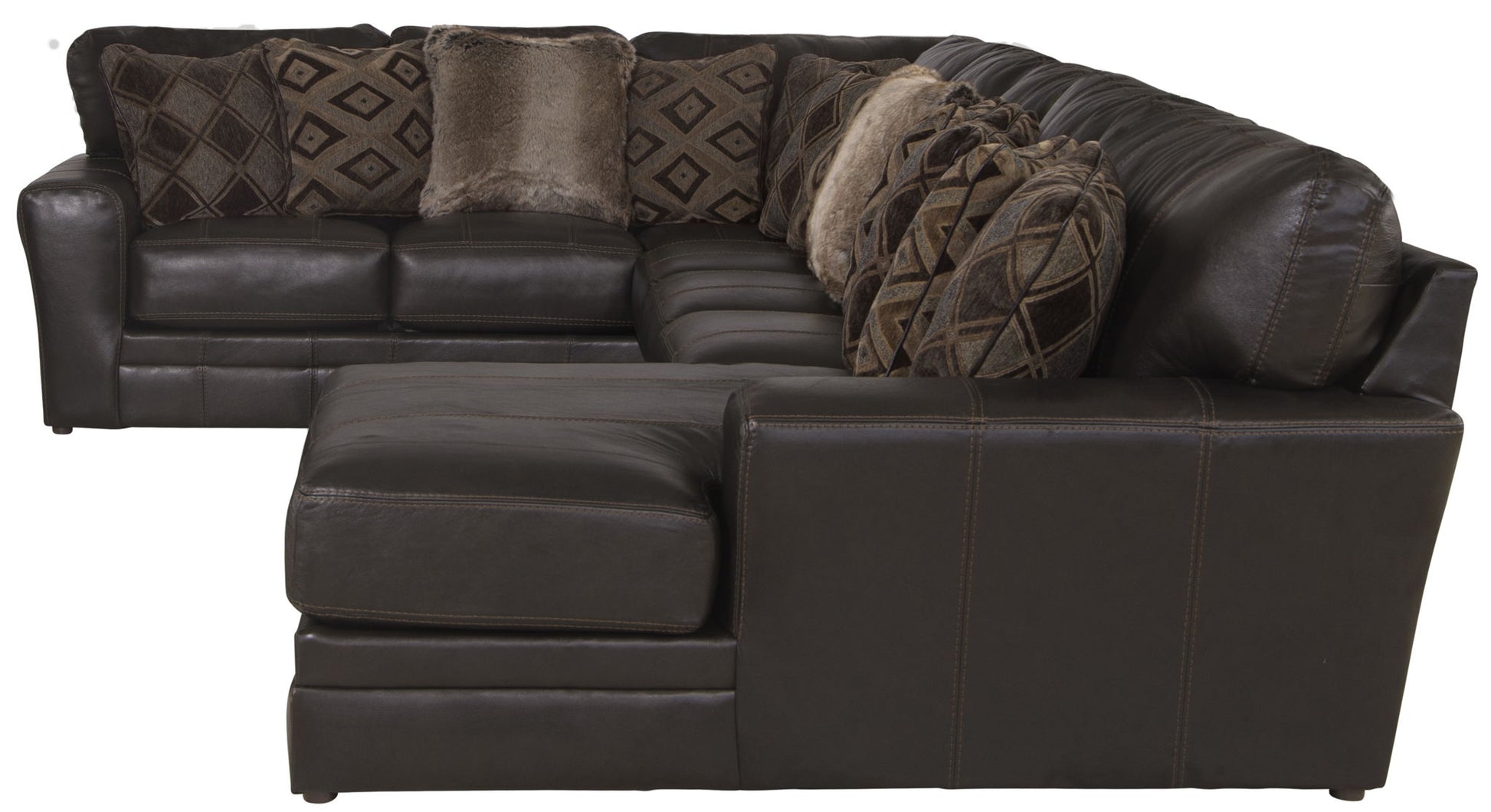 Denali - Italian Leather Match Sectional - Hornell Furniture Outlet