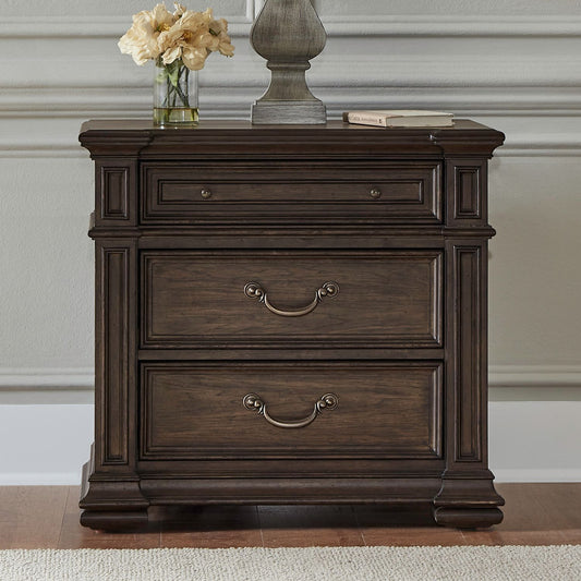 Provence Park - Nightstand With Charging Station - Brown - Hornell Furniture Outlet
