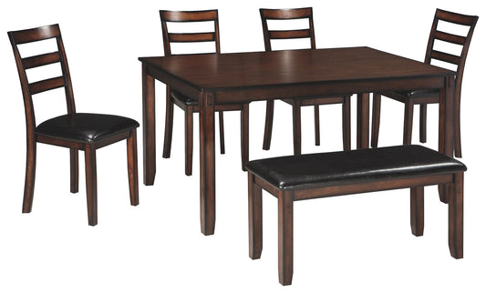 Coviar - Brown - Dining Room Table Set (Set of 6) - Hornell Furniture Outlet