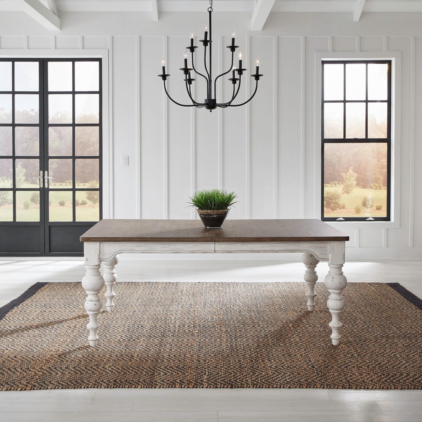 River Place - Rectangular Leg Table - White - Hornell Furniture Outlet
