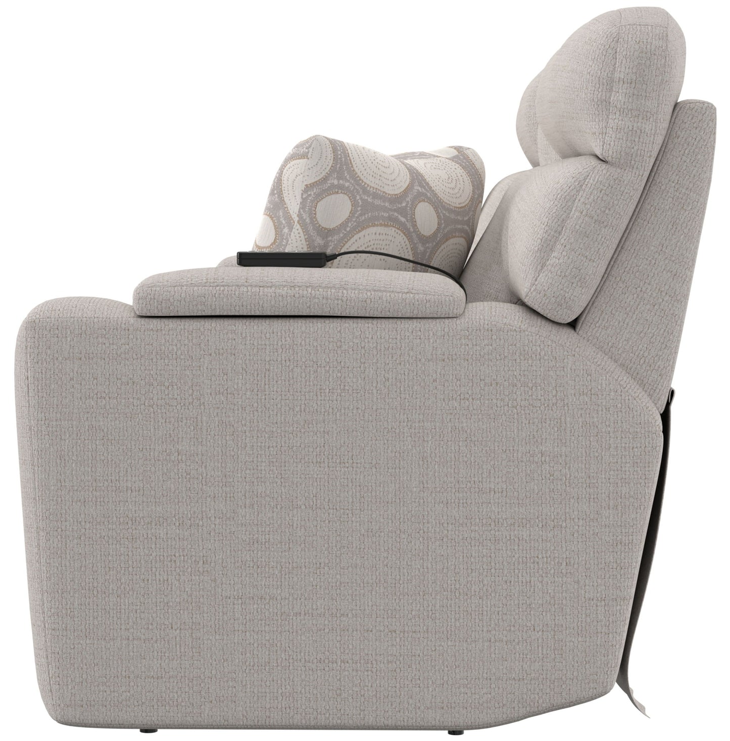 Sanctuary - Health & Wellness Power Reclining Console Loveseat With Power Adjustable Headrest And Lumbar / Therapeutic Heat & Massage - Winter - Hornell Furniture Outlet