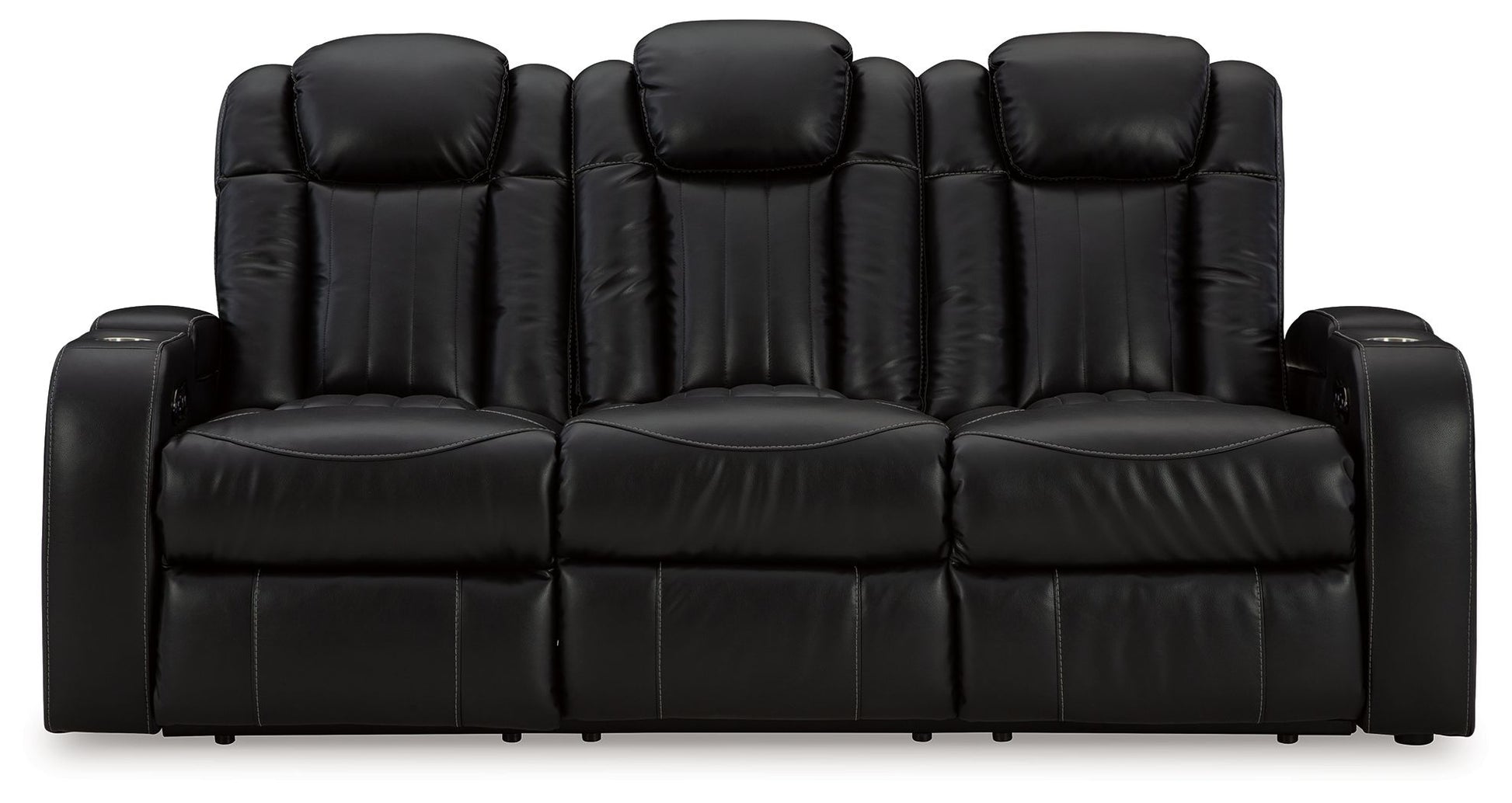 Caveman Den - Midnight - Power Reclining Sofa With Adj Headrest - Hornell Furniture Outlet