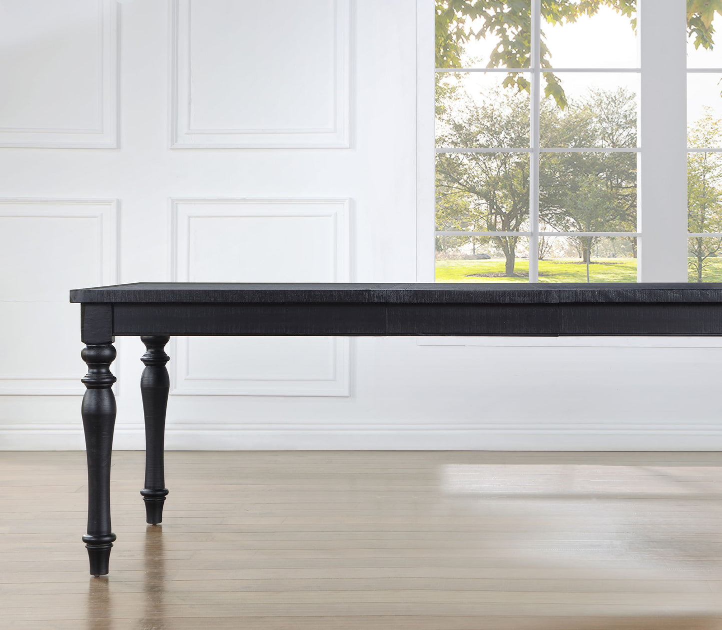 Odessa - Dining Table With Leaf - Black - Hornell Furniture Outlet