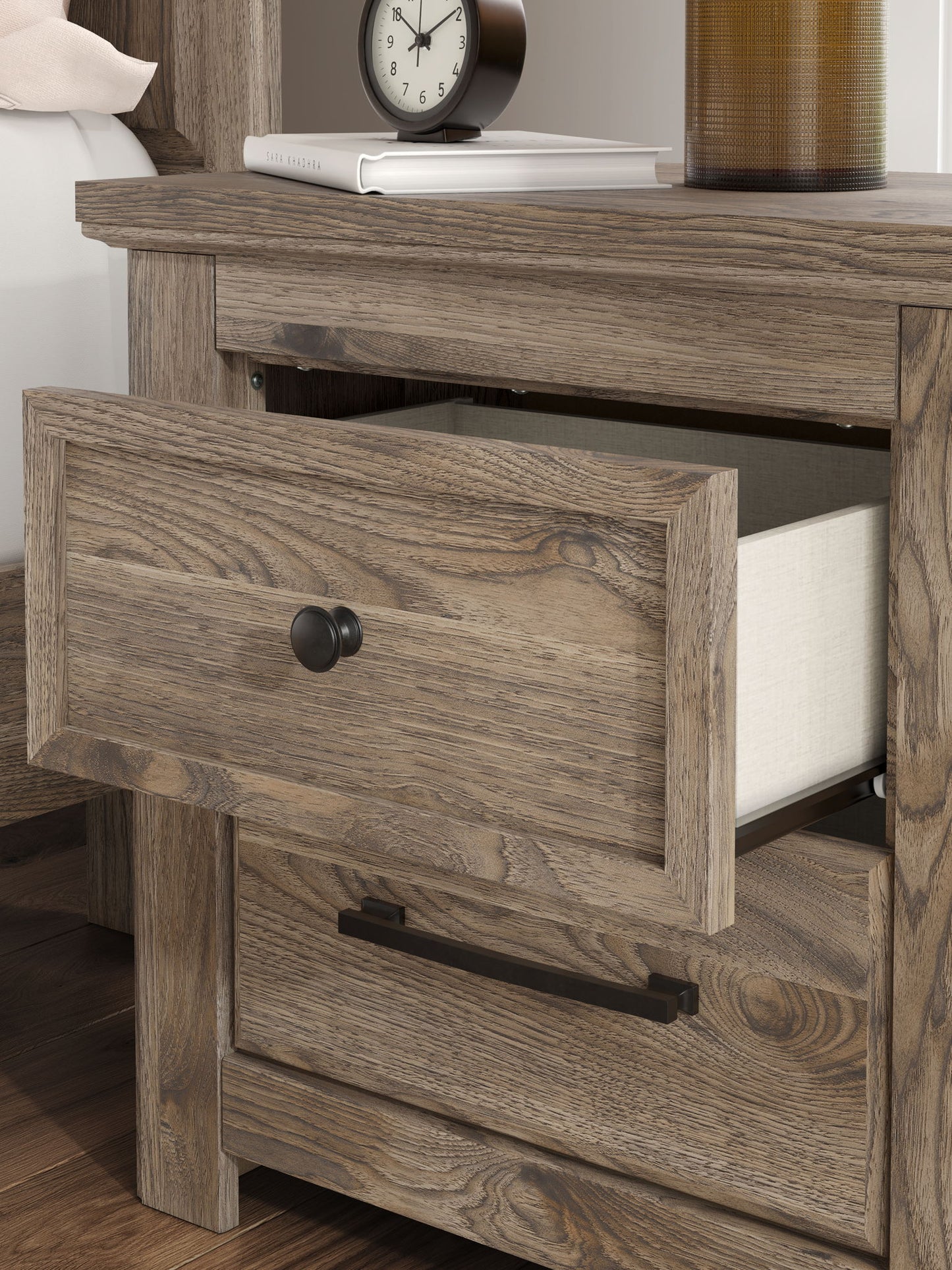 Rusticott - Two Drawer Night Stand - Brown - Hornell Furniture Outlet