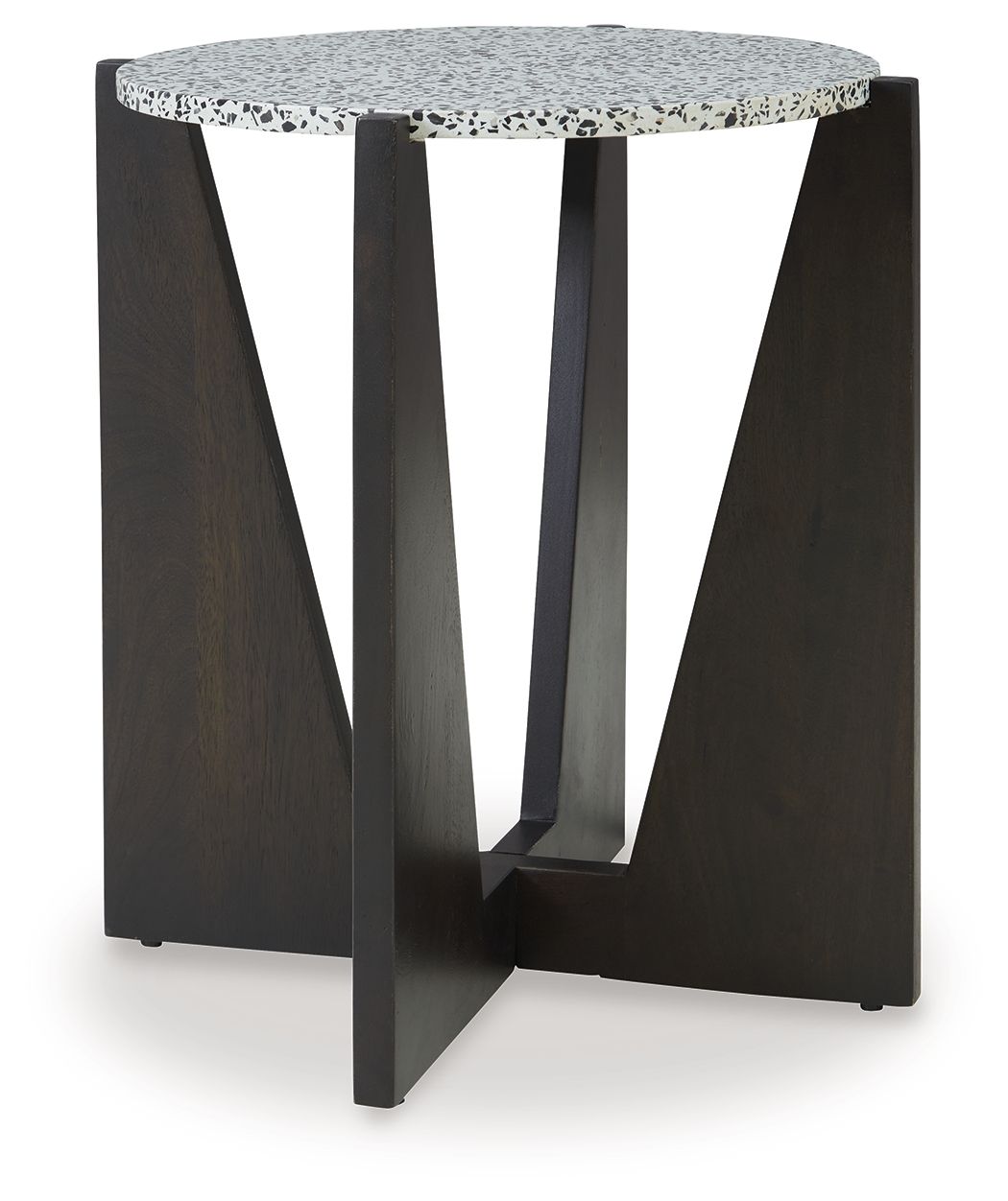 Tellrich - Black / White - Accent Table - Hornell Furniture Outlet