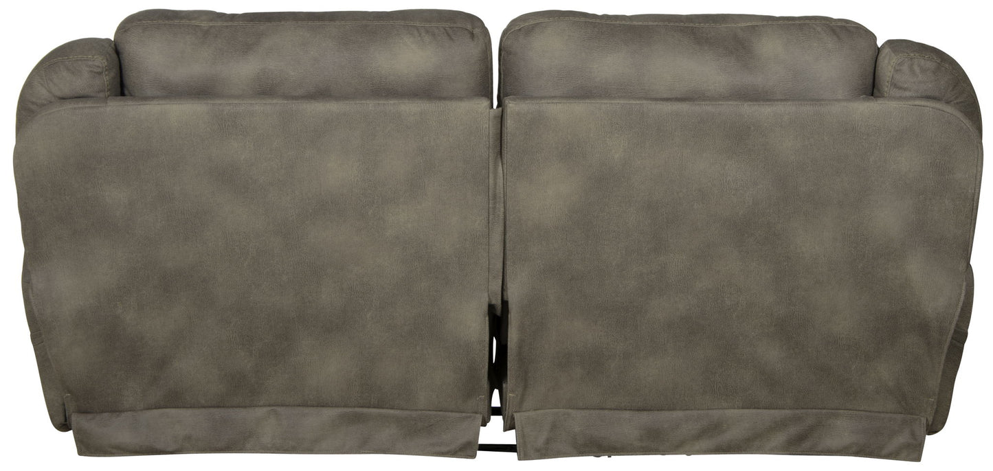 Flynn - Power Lay Flat Reclining Sofa Power Adjustable Headrest & Lumbar And Dual Heat & Massage - Fig - Hornell Furniture Outlet