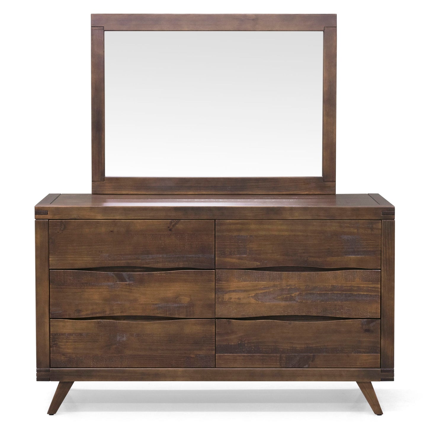 Pasco - Dresser And Mirror - Brown - Hornell Furniture Outlet
