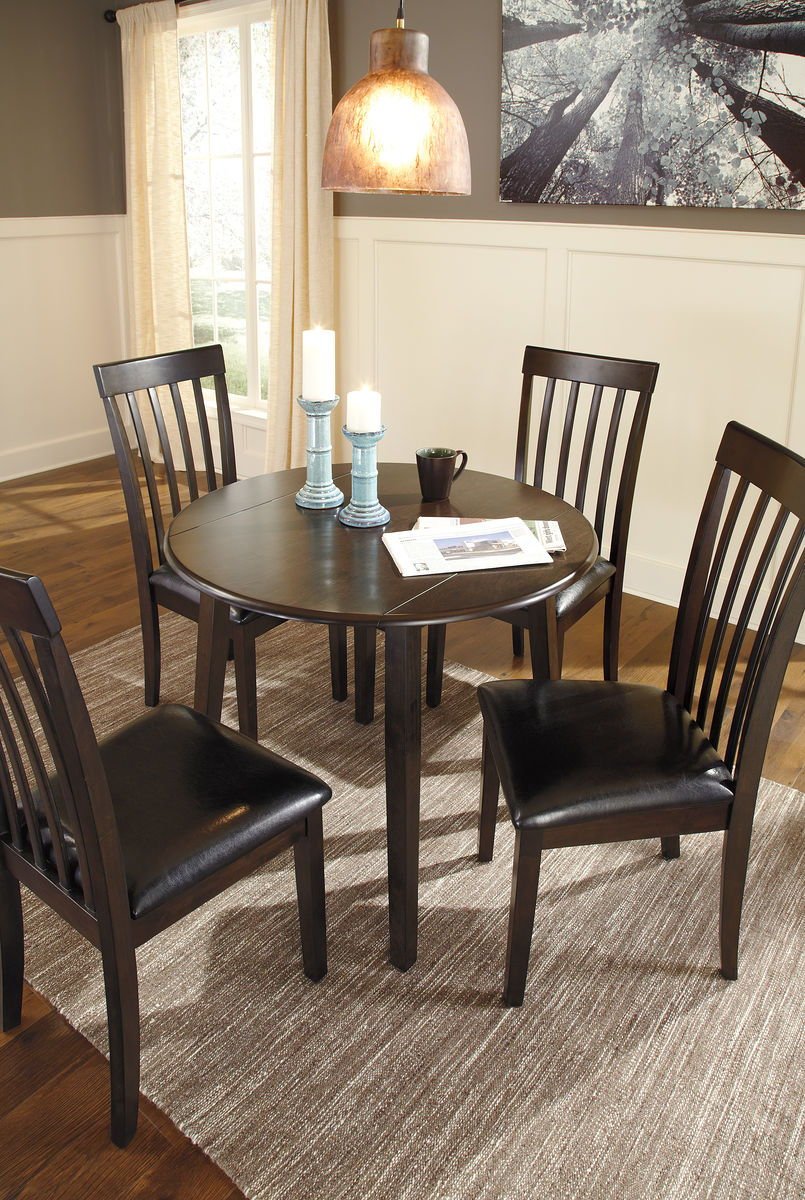 Hammis - Round Dining Drop Leaf Table Set - Hornell Furniture Outlet