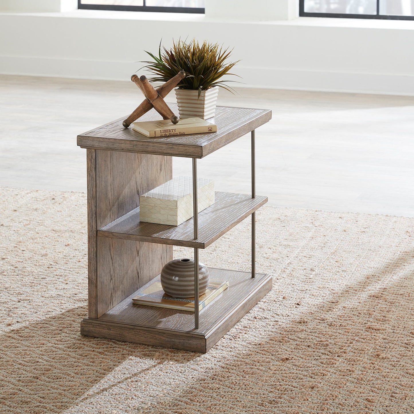 City Scape - Chair Side Table - Burnished Beige - Hornell Furniture Outlet