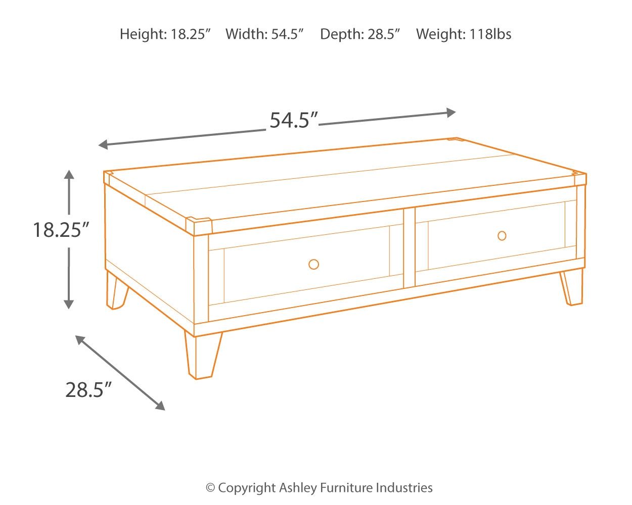 Todoe - Dark Gray - Lift Top Cocktail Table - Hornell Furniture Outlet