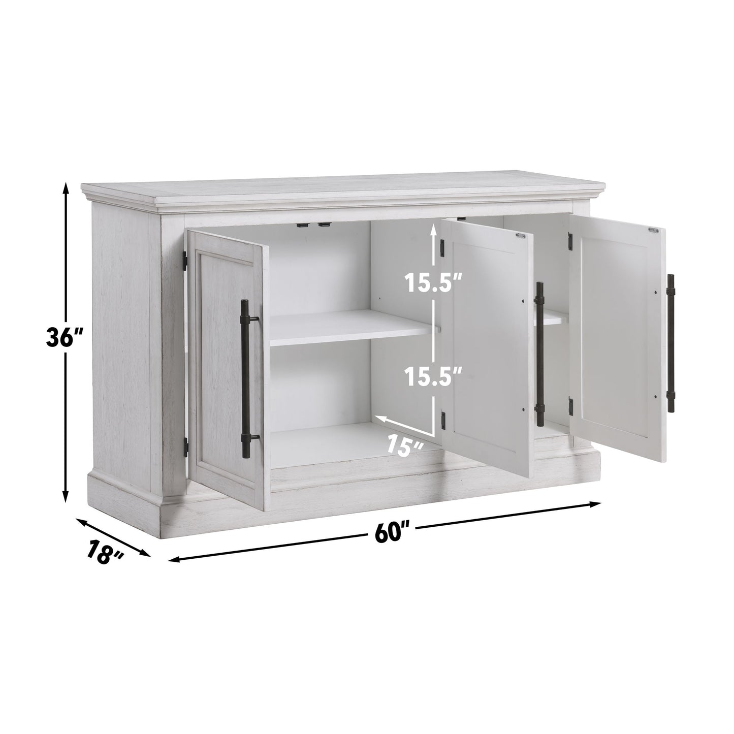 Warren - Server - White - Hornell Furniture Outlet