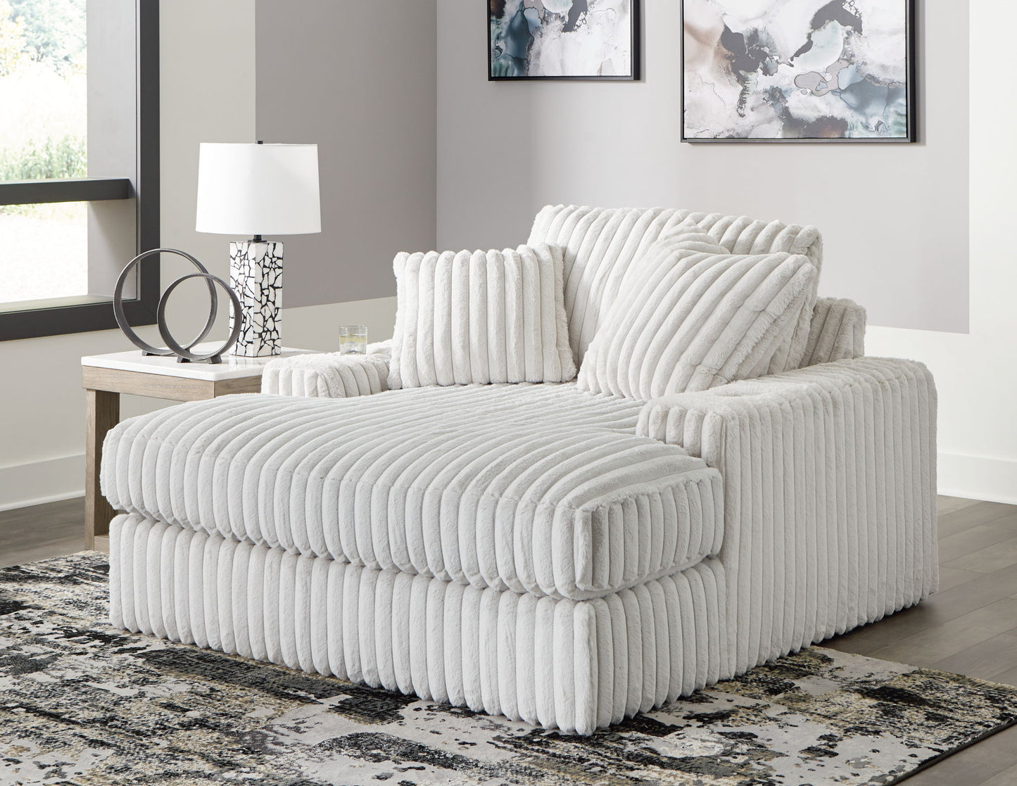 Stupendous - Alloy - Oversized Chaise - Hornell Furniture Outlet