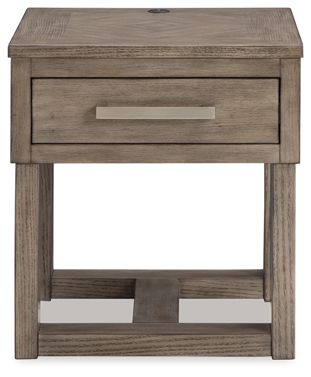 Loyaska - Grayish Brown - Rectangular End Table - Hornell Furniture Outlet