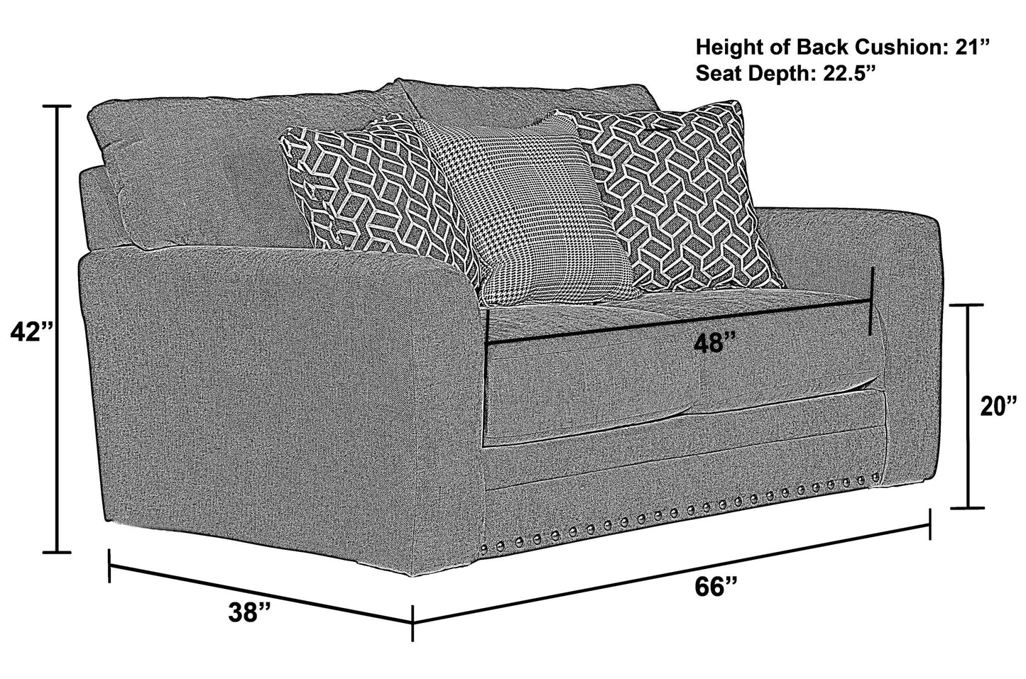 Cutler - Gliding Loveseat - Ash - Hornell Furniture Outlet