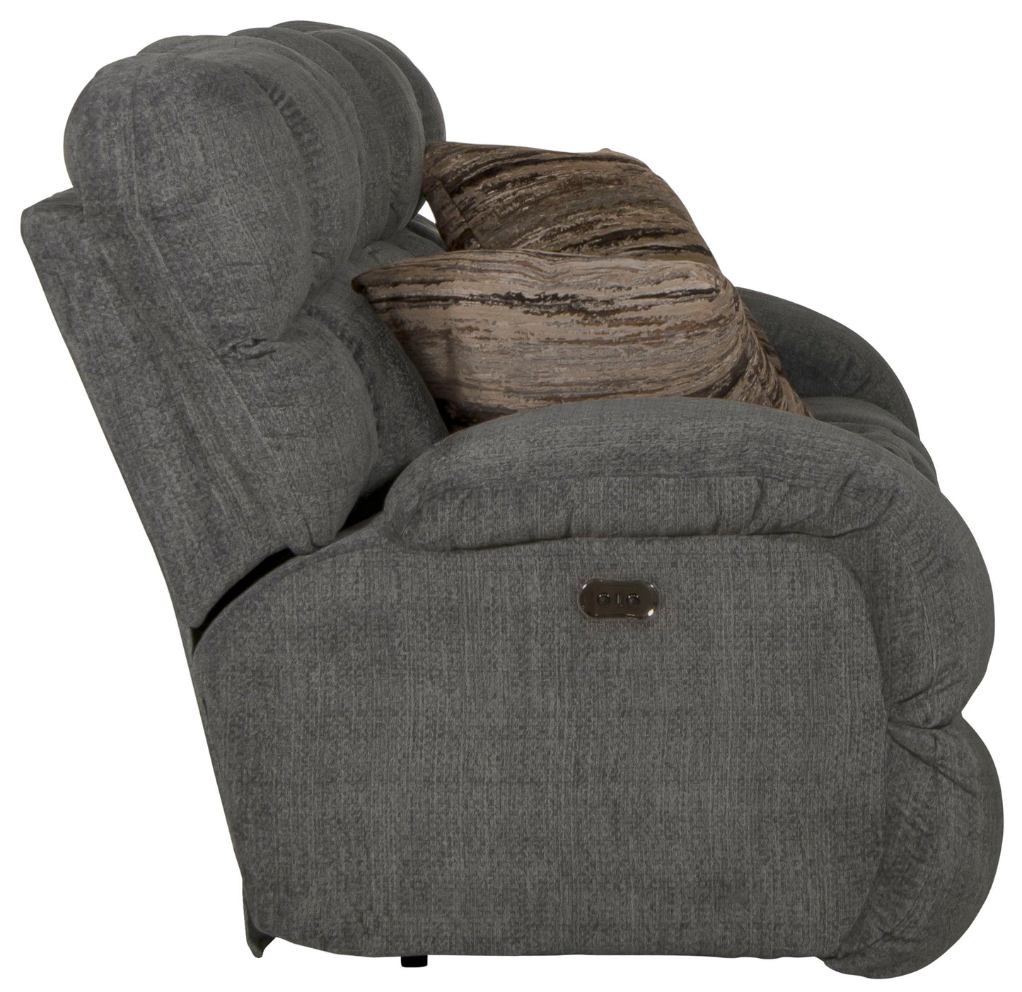 Ashland - Power Lay Flat Reclining Console Loveseat - Hornell Furniture Outlet