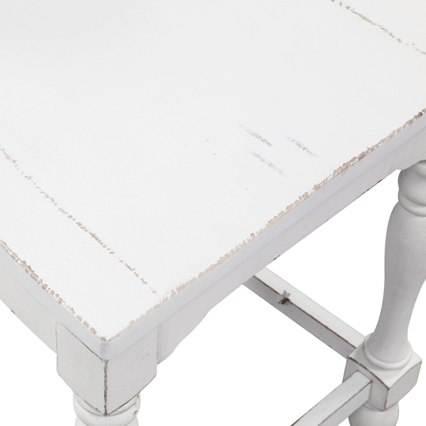 Magnolia Manor - Ladder Back Counter Chair - White - Hornell Furniture Outlet