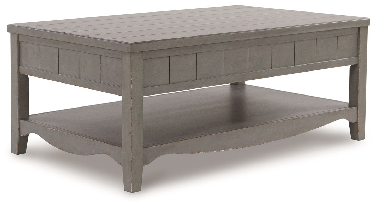 Charina - Antique Gray - Rectangular Cocktail Table - Hornell Furniture Outlet