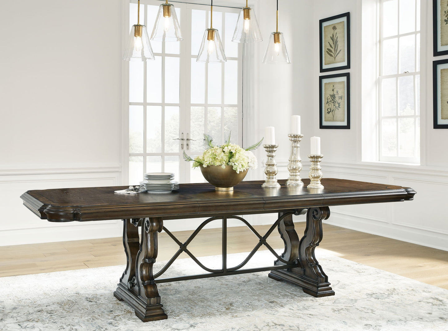 Maylee - Dark Brown - Dining Extension Table - Hornell Furniture Outlet