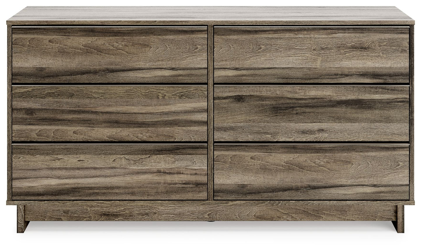 Shallifer - Brown - Six Drawer Dresser - Hornell Furniture Outlet