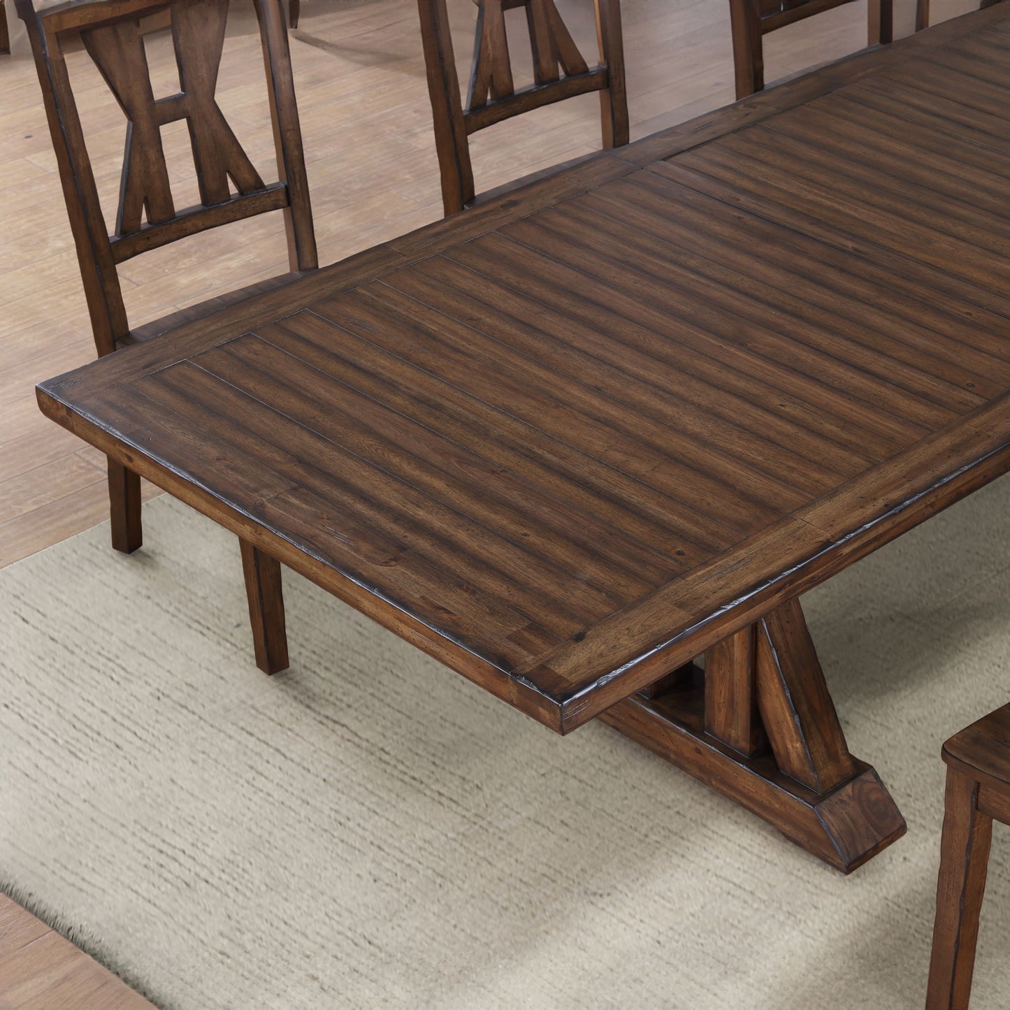 Auburn - Table With 2 / 20" Table Leaves - Dark Brown - Hornell Furniture Outlet