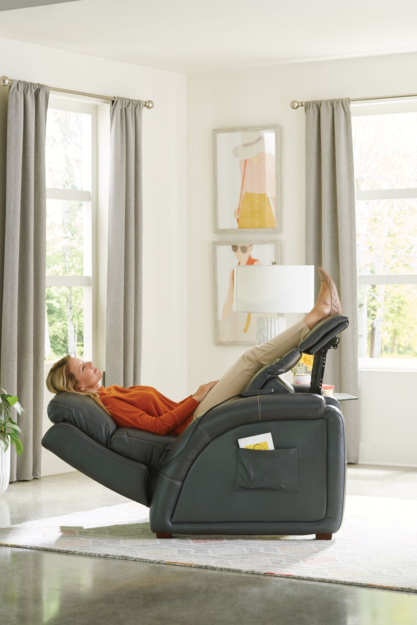 Reliever - Power Headrest Power Lay Flat Reclining With CR3 Massage / Zero Gravity - Hornell Furniture Outlet