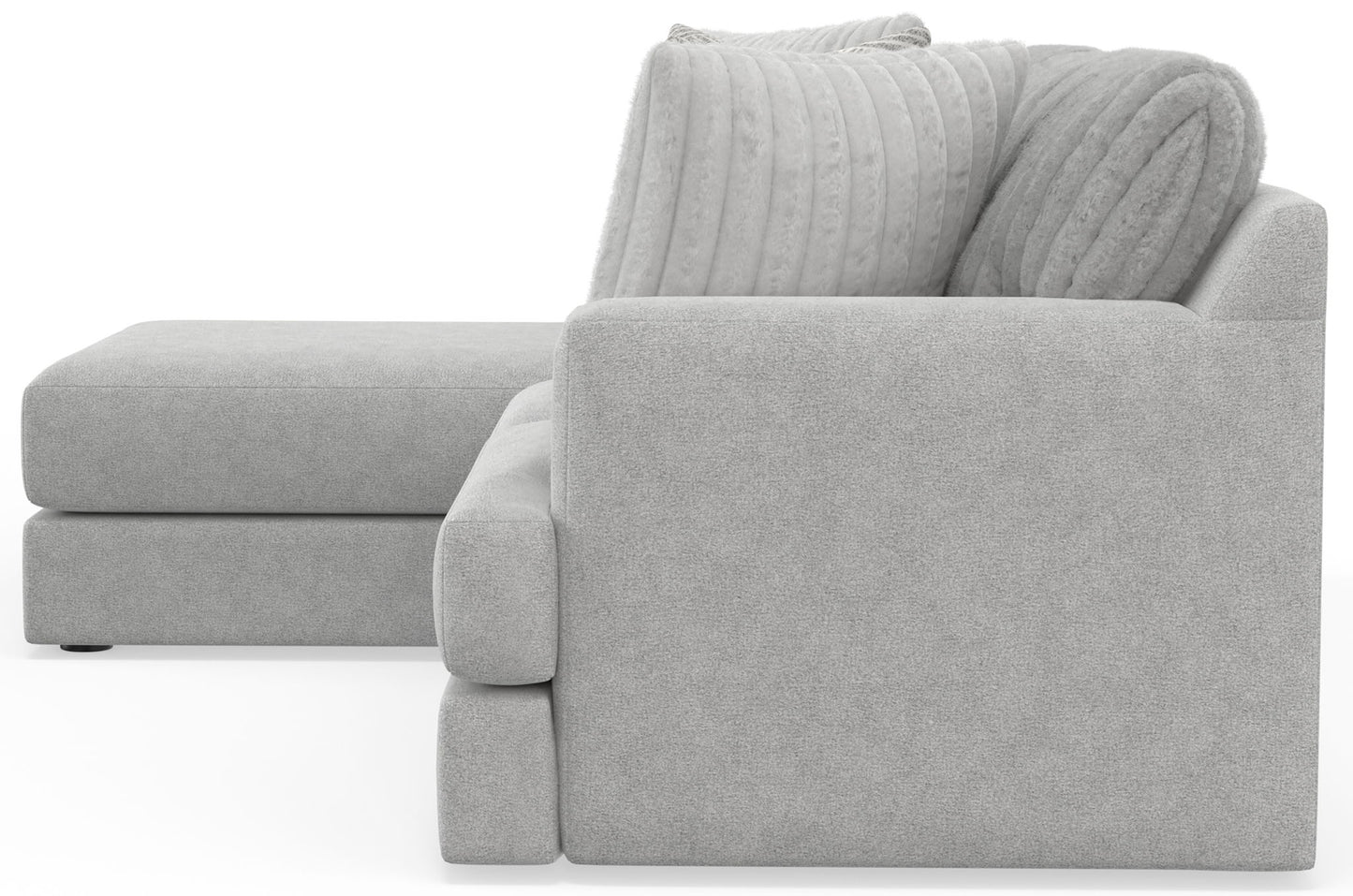 Logan - Upholstered Sectional With Comfort Coil Seating And Accent Pillows Included - Hornell Furniture Outlet
