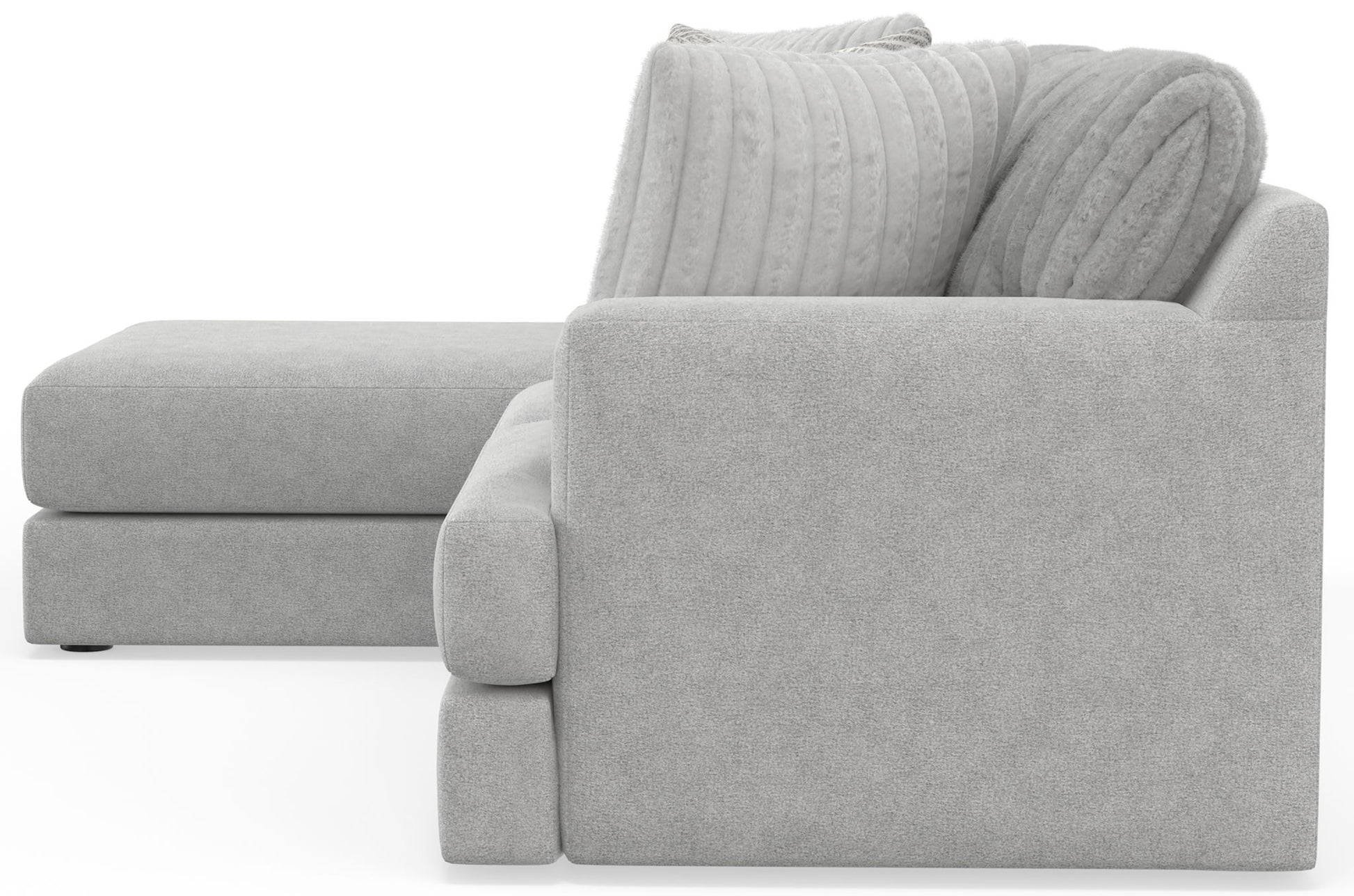 Logan - Upholstered Sectional With Comfort Coil Seating And Accent Pillows Included - Hornell Furniture Outlet