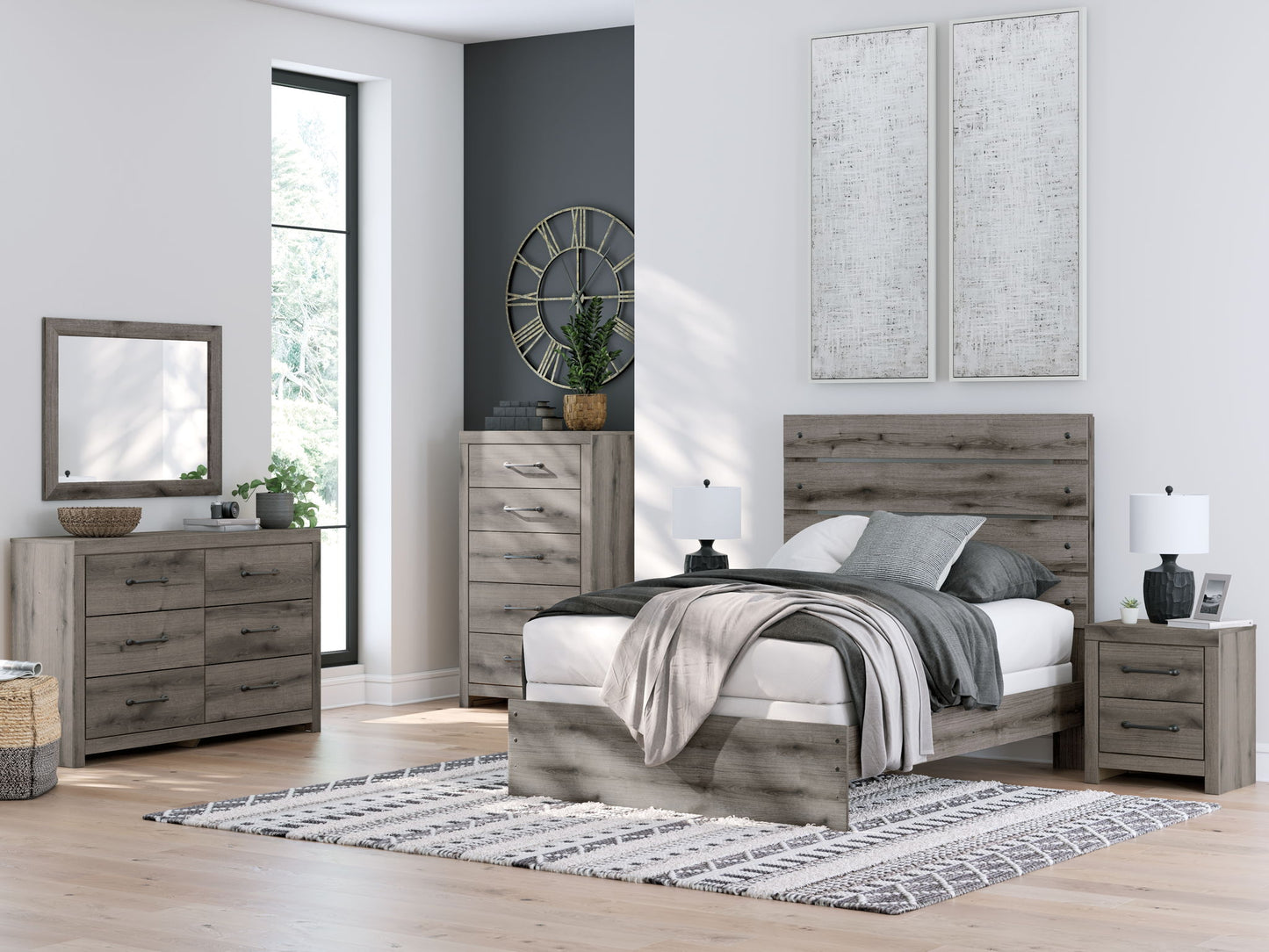 Graystorm - Brown Gray - Bedroom Mirror - Hornell Furniture Outlet