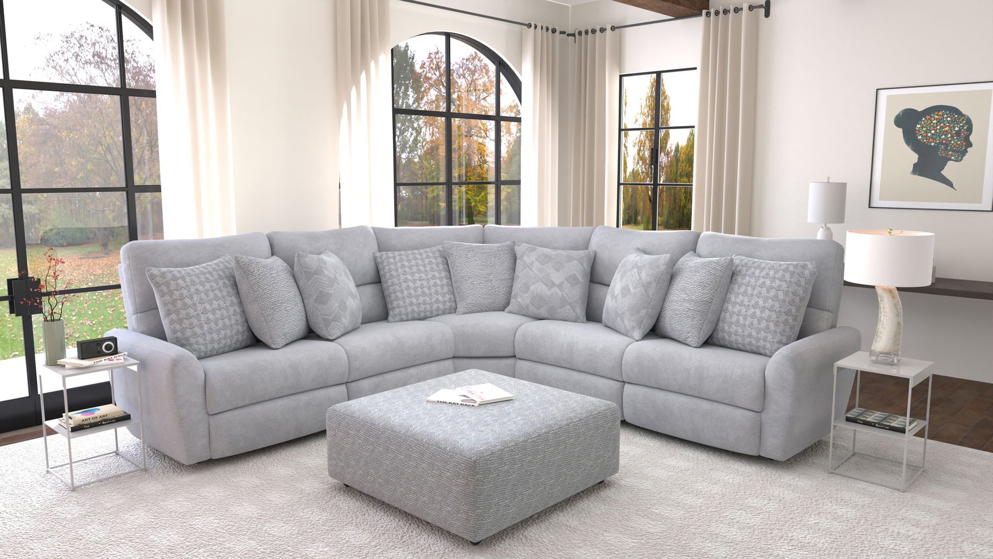 Majesty - Deep Seating Power Reclining Sectional - Hornell Furniture Outlet