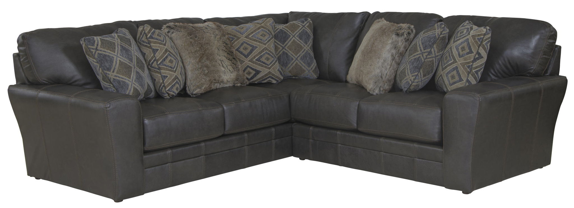 Denali - Italian Leather Match Sectional - Hornell Furniture Outlet
