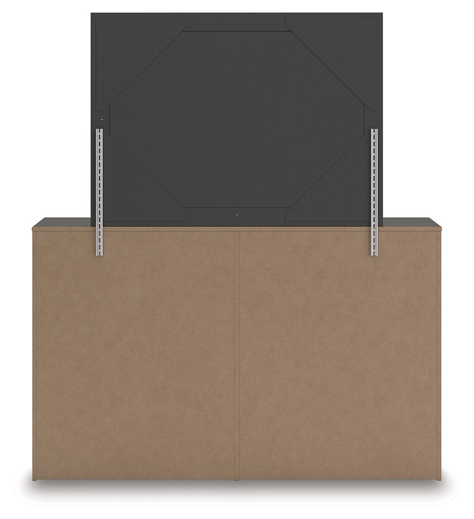 Prendonea - Charcoal - Dresser and Mirror - Hornell Furniture Outlet