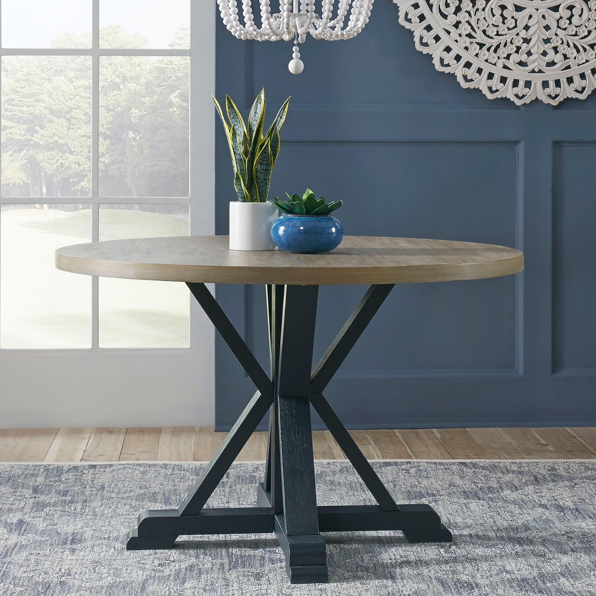 Lakeshore - Single Pedestal Table - Hornell Furniture Outlet