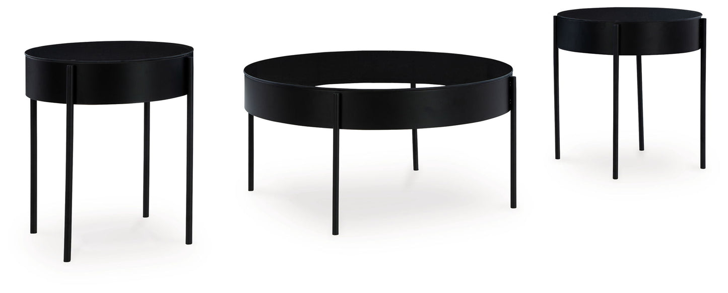 Ardoline - Black - Occasional Table Set (Set of 3) - Hornell Furniture Outlet