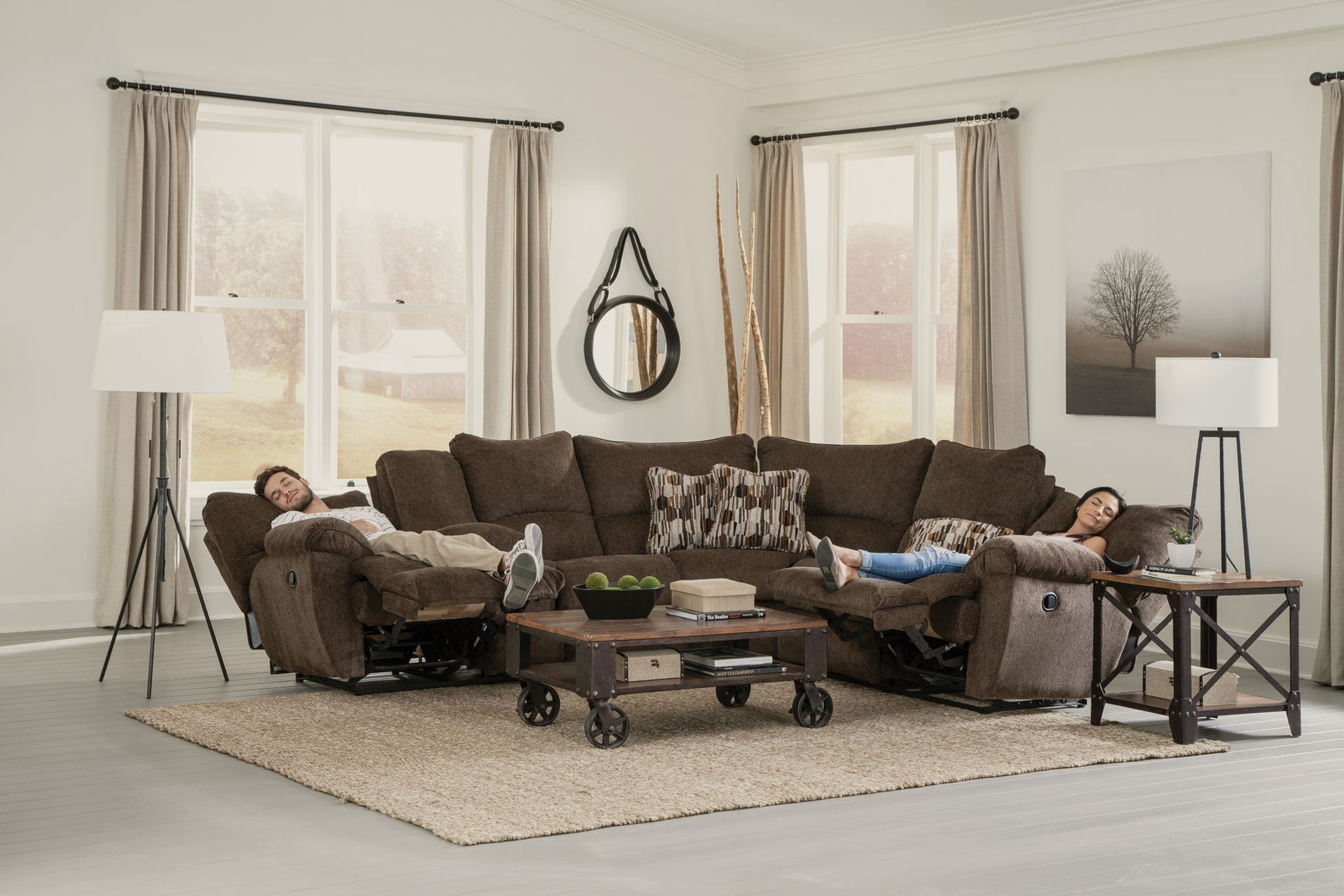 Elliott - Reclining Sectional - Hornell Furniture Outlet