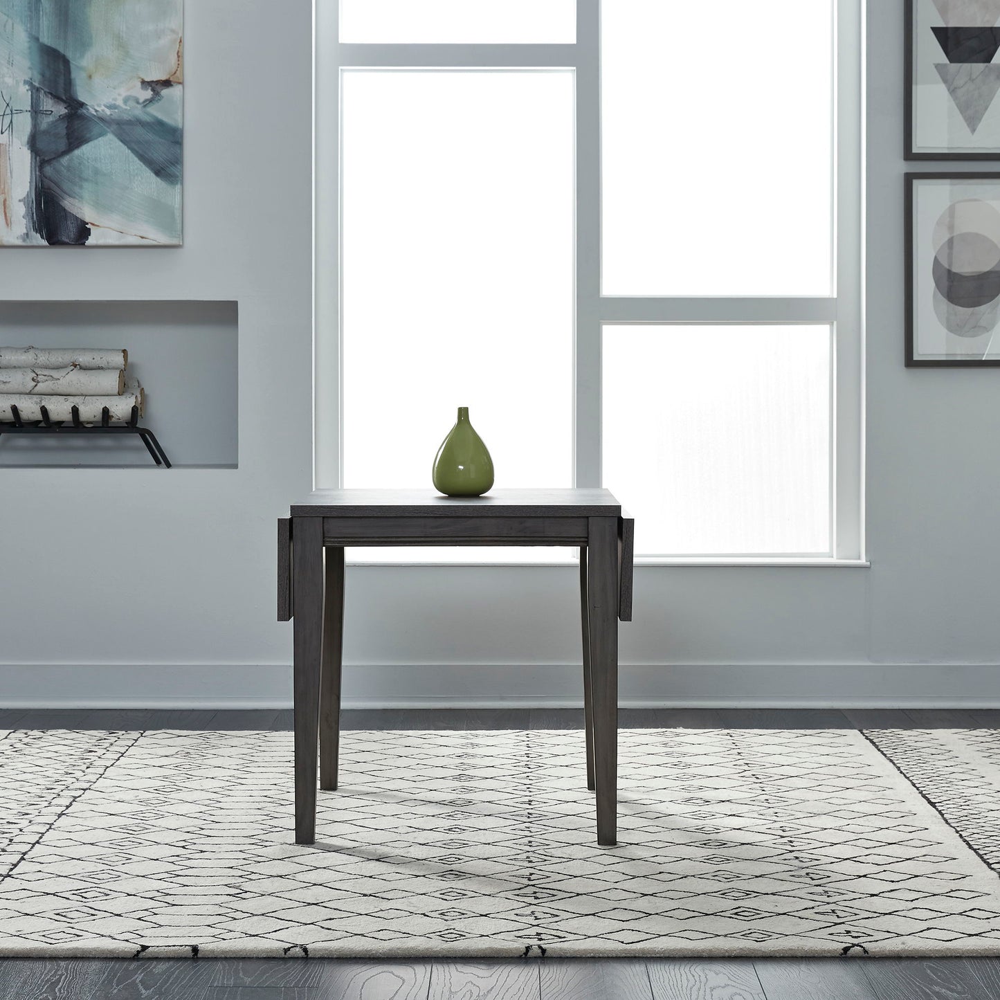 Tanners Creek - Drop Leaf Table - Dark Gray - Hornell Furniture Outlet