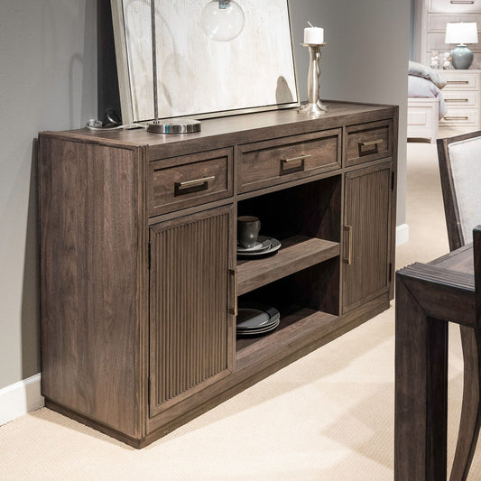 Modern Edge - Server - Brown - Hornell Furniture Outlet