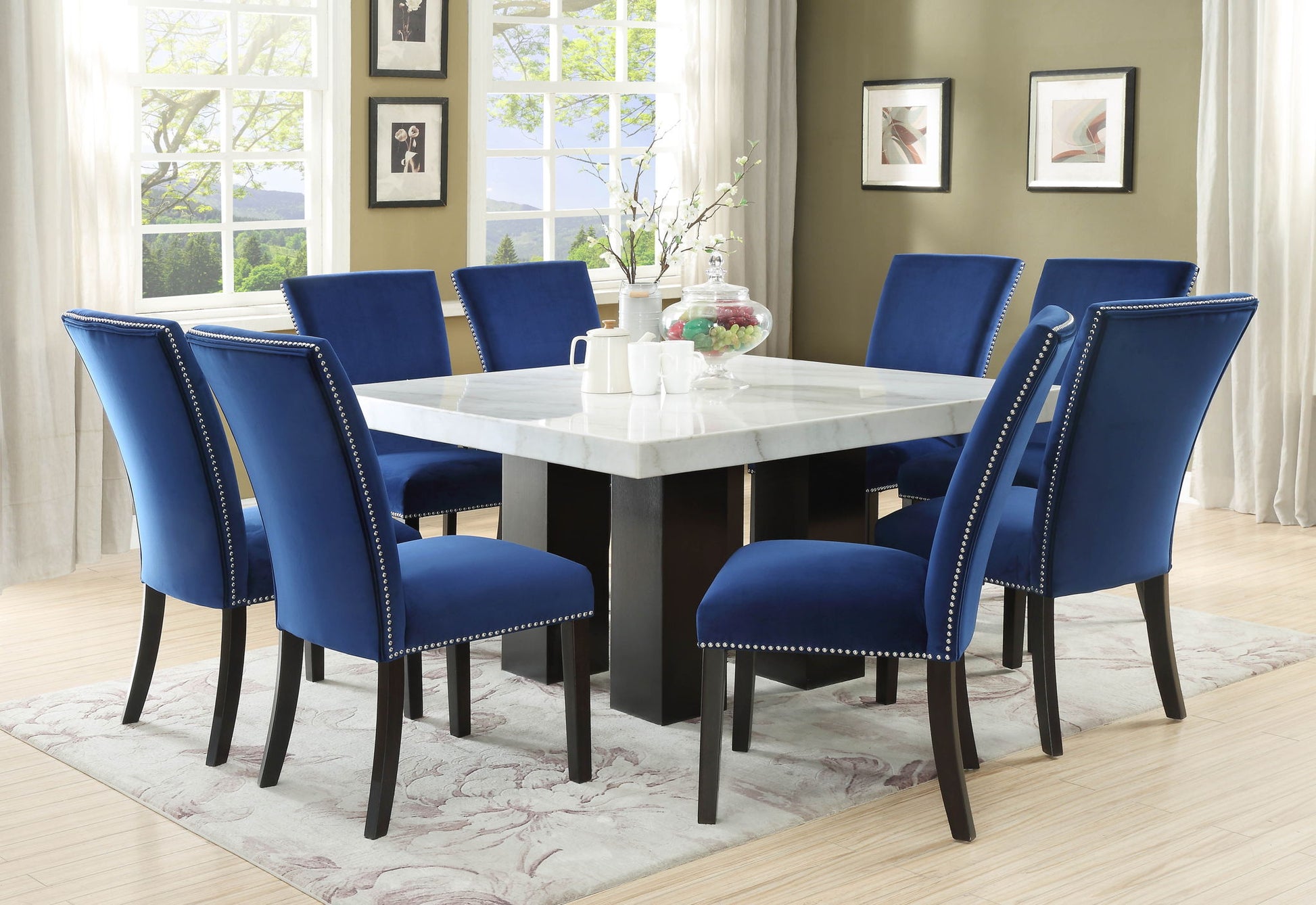 Camila - Square Dining Set - White Top - Hornell Furniture Outlet