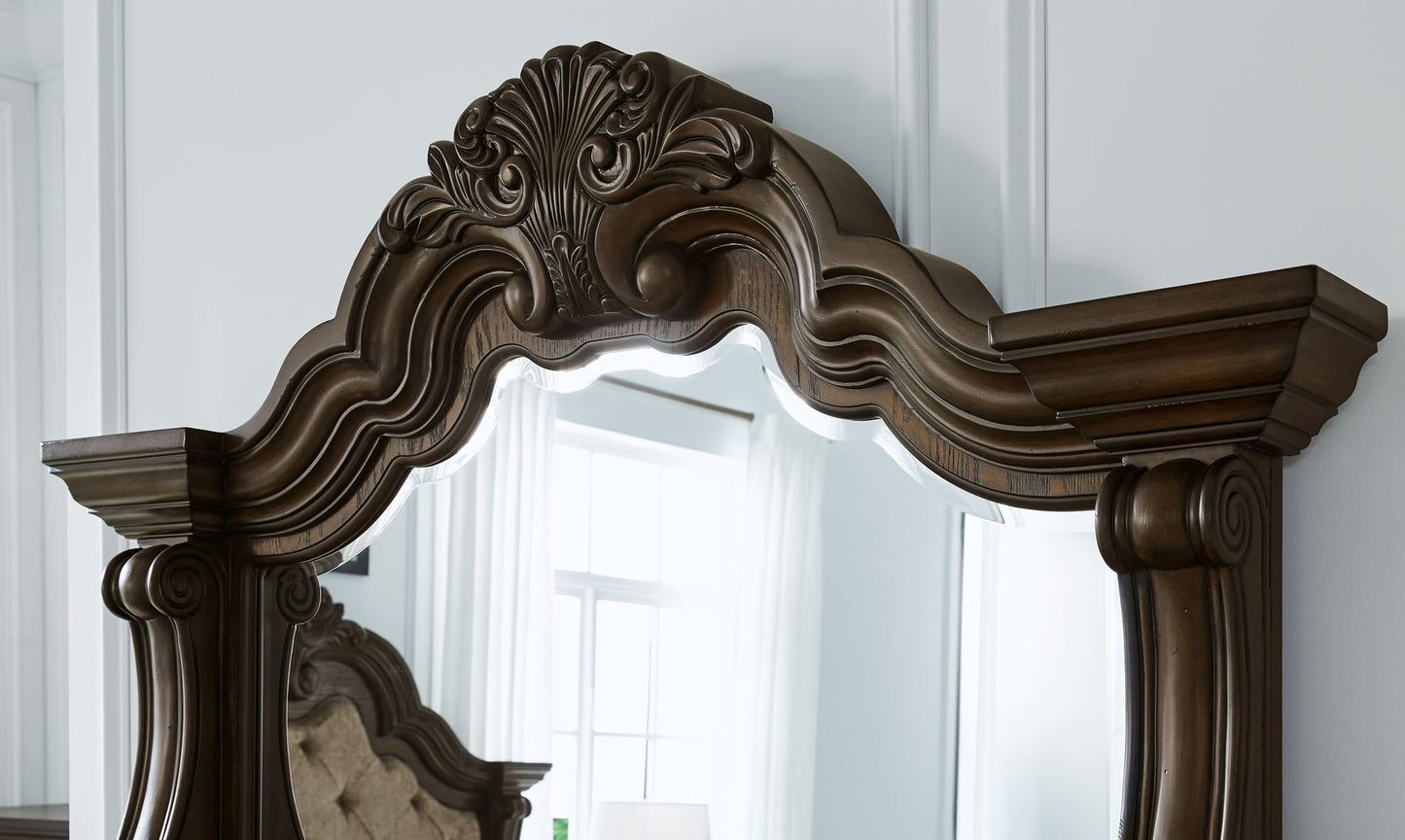 Maylee - Dark Brown - Dresser And Mirror - Hornell Furniture Outlet