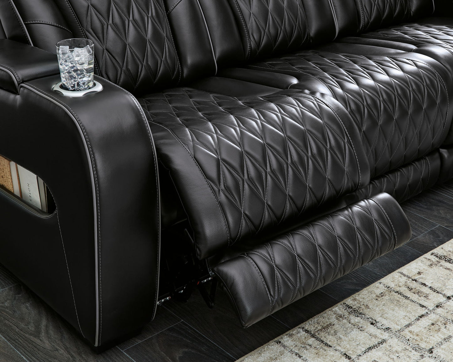 Boyington - Power Reclining Loveseat With Console/Adj Hdrst - Hornell Furniture Outlet
