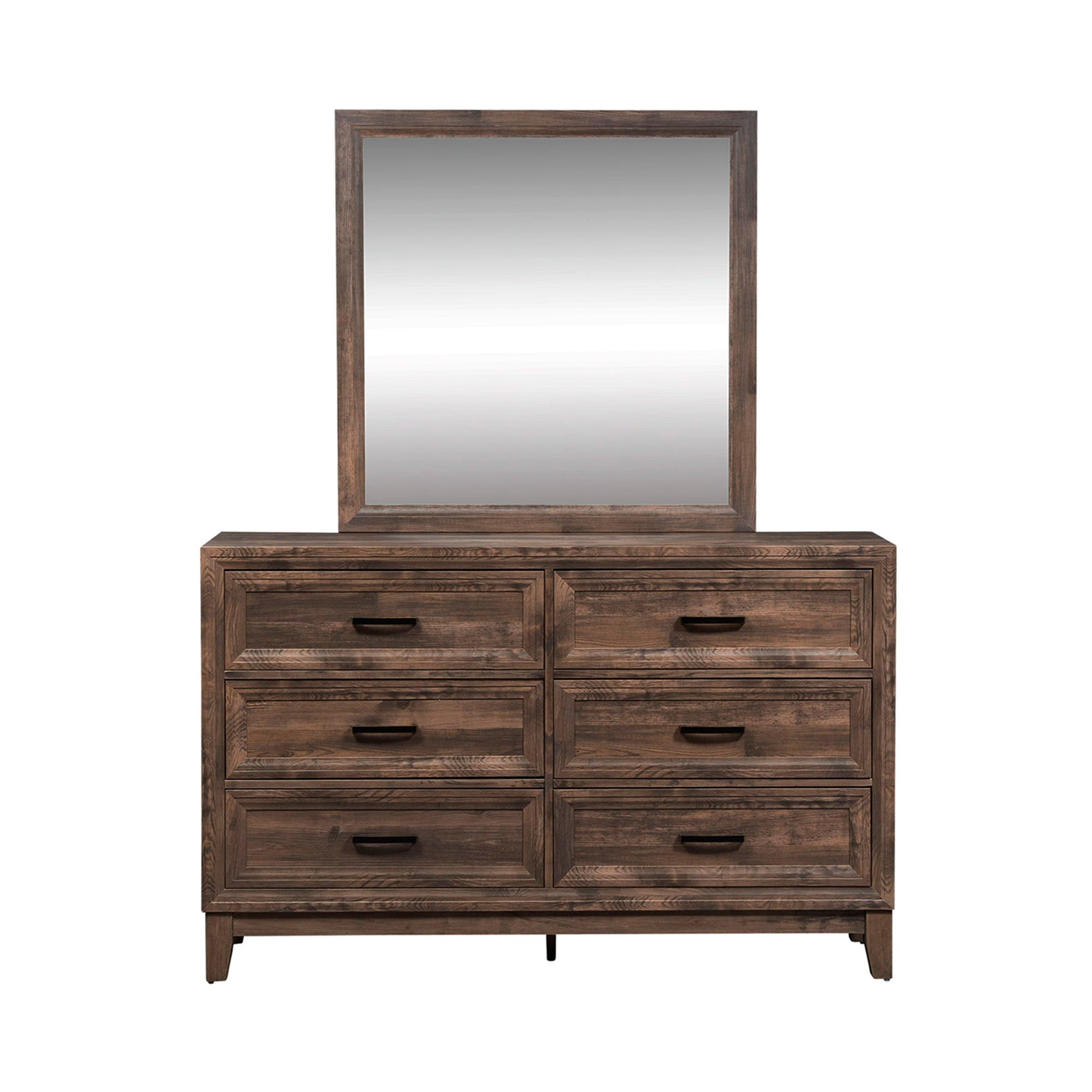 Ridgecrest - Dresser & Mirror - Light Brown - Hornell Furniture Outlet