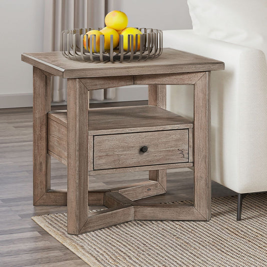 Proximity Place - Round Cocktail Table - Light Brown - Hornell Furniture Outlet