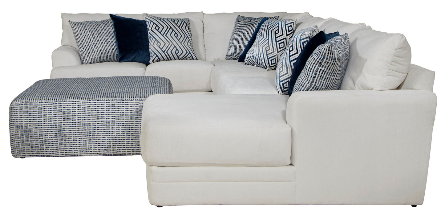 Polaris - Sectional With Comfort Coil Seating, 9 Included Accent Pillows And Included Cocktail Ottoman - Hornell Furniture Outlet